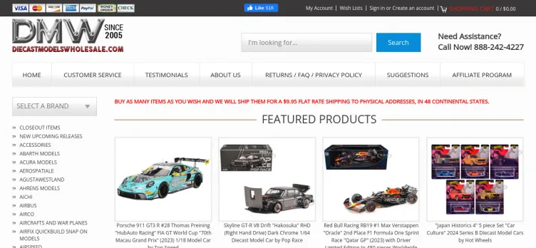 Screenshot Wholesale Diecast Models