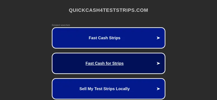 Screenshot QuickCash4TestStrips.com