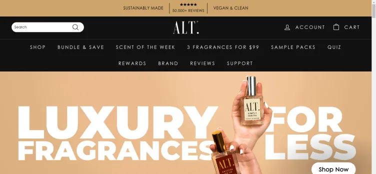 Screenshot ALT Fragrances