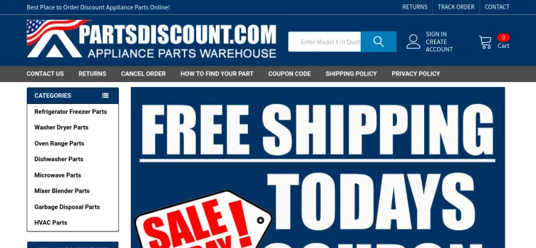 Screenshot PartsDiscount