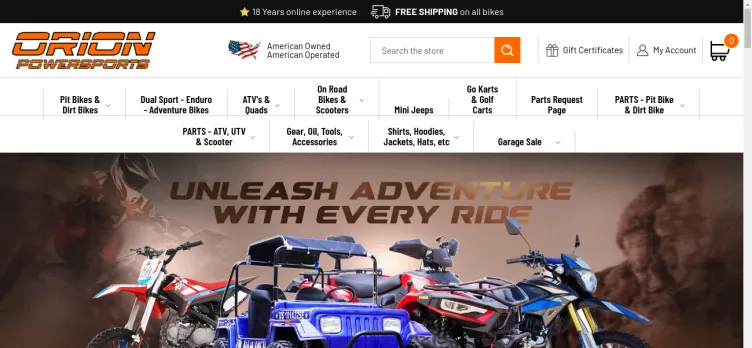 Screenshot Orion Powersports