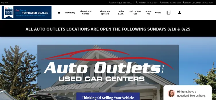 Screenshot Auto Outlets USA