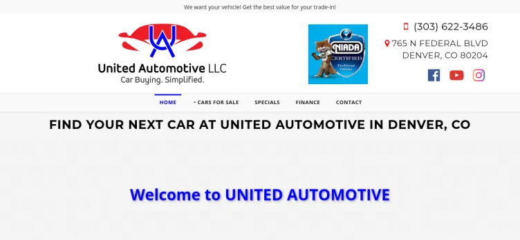 Screenshot United Automotive