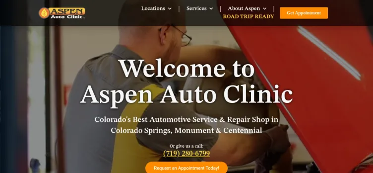 Screenshot Aspen Auto Clinic