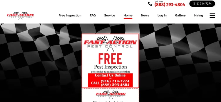 Screenshot Fast Action Pest Control