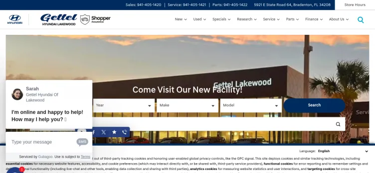 Screenshot Gettel Hyundai of Lakewood