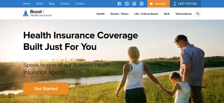 Screenshot Boost Health Insurance