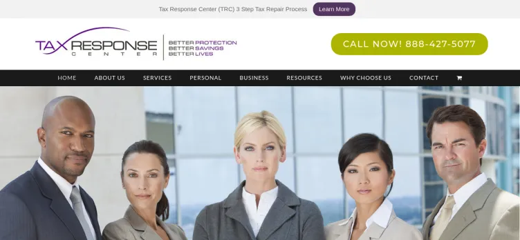 Screenshot Tax Response Center