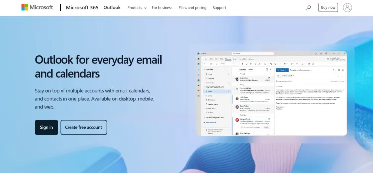 Screenshot Outlook