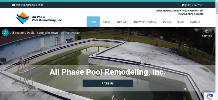 Screenshot All Phase Pool Remodeling