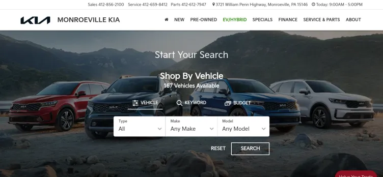 Screenshot Monroeville Kia