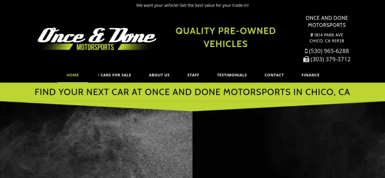 Screenshot Once & Done Motorsports