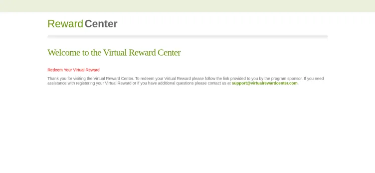 Screenshot Virtual Reward Center