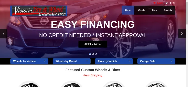 Screenshot Victoria Tire Center