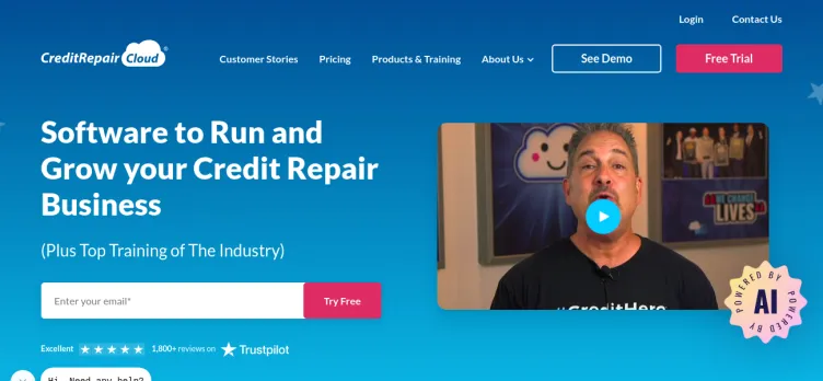 Screenshot Credit Repair Cloud