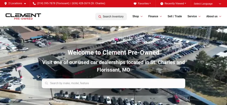 Screenshot Clement Pre-Owned St. Louis