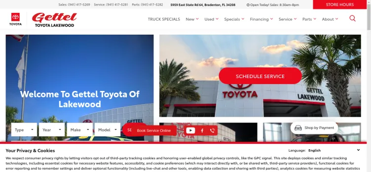 Screenshot Gettel Toyota of Lakewood