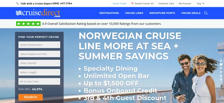 Screenshot CruiseDirect