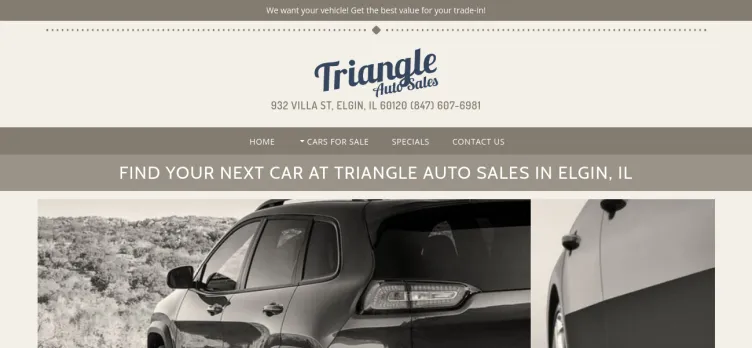 Screenshot Triangle Auto Sales