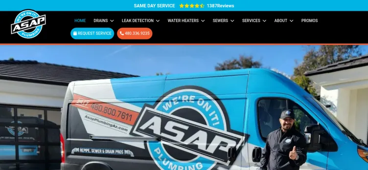 Screenshot ASAP Plumbing Services