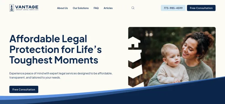 Screenshot Vantage Group Legal Services