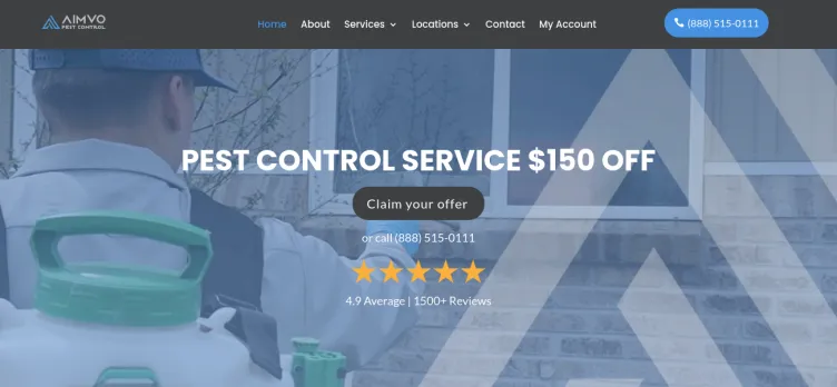 Screenshot Aimvo Pest Control