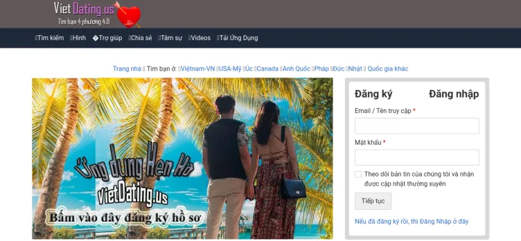 Screenshot VietDating.us