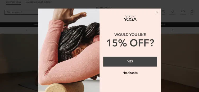 Screenshot YogaOutlet