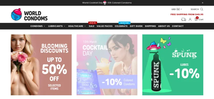 Screenshot World Condoms