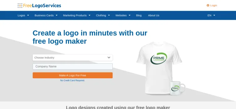 Screenshot Free Logo Services