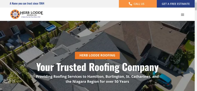 Screenshot Herb Lodde & Sons Roofing