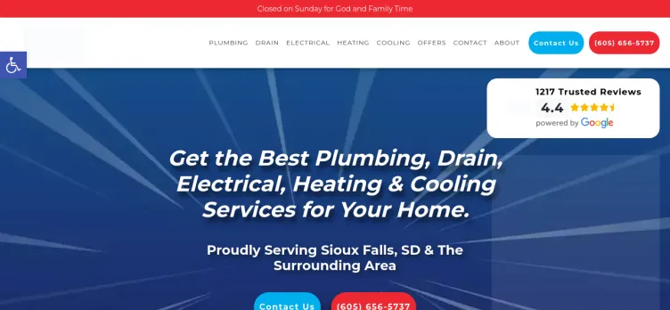 Screenshot Comfort Heroes Plumbing, Heating & Air