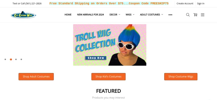 Screenshot City Costume Wigs