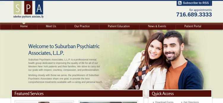 Screenshot Suburban Psychiatric Associates