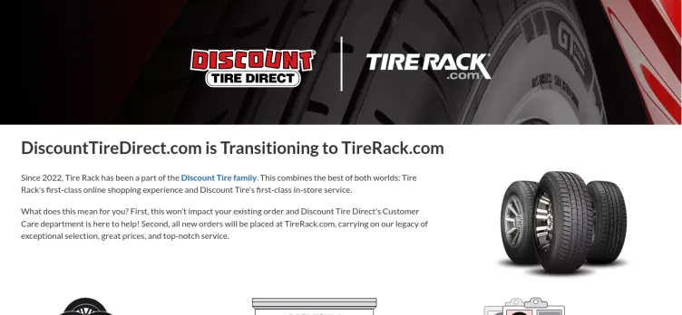 Screenshot Discount Tire Direct