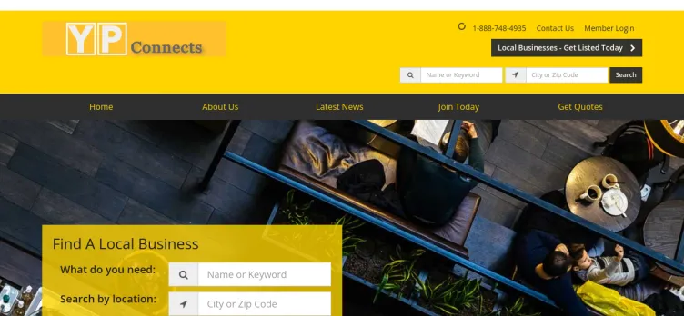 Screenshot YP Connects