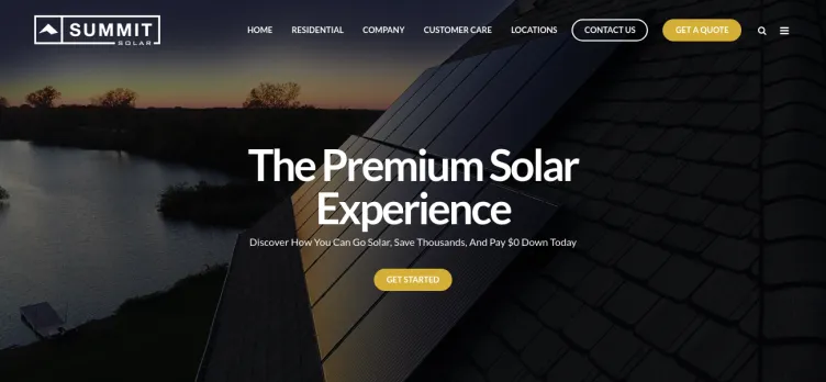 Screenshot Summit Solar