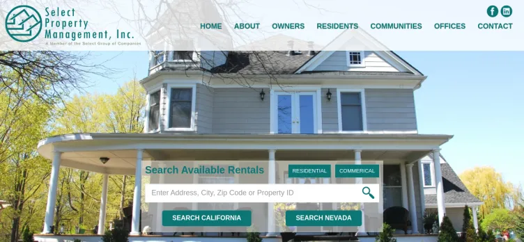 Screenshot Select Property Management