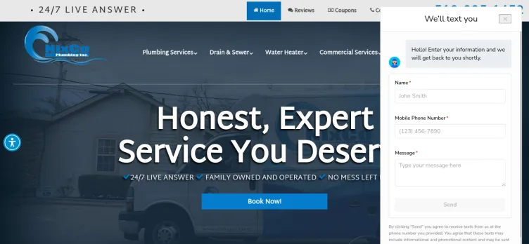 Screenshot Nixco Plumbing