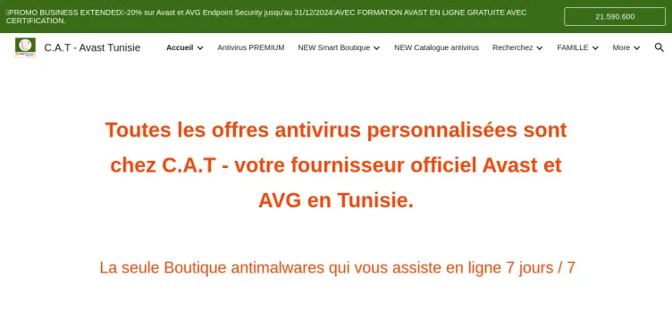 Screenshot Avast Tunisia