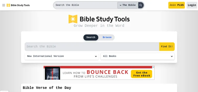 Screenshot Bible Study Tools