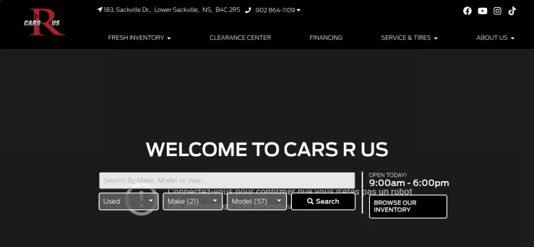 Screenshot Cars R Us Limited