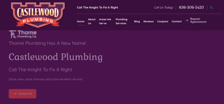 Screenshot Castlewood Plumbing