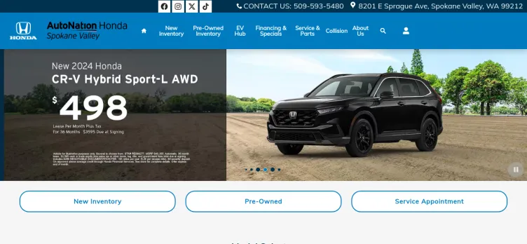 Screenshot AutoNation Honda Spokane Valley