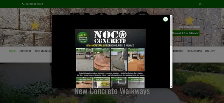 Screenshot NoCo Concrete