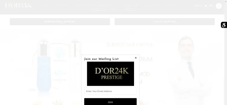 Screenshot D'or24k Cosmetics