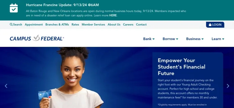 Screenshot Campus Federal Credit Union