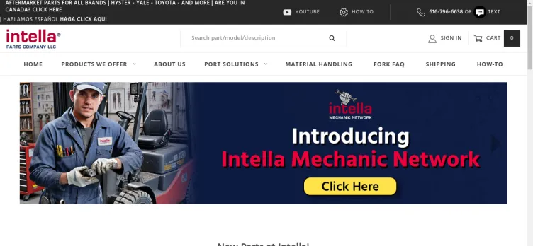 Screenshot Intella Parts Company