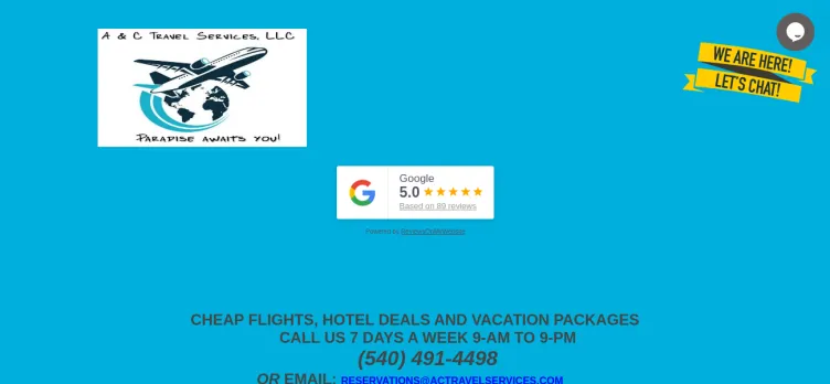 Screenshot A & C Travel Services