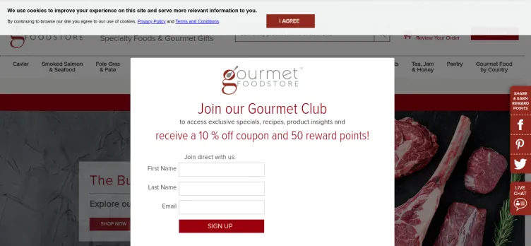 Screenshot Gourmet Food Store